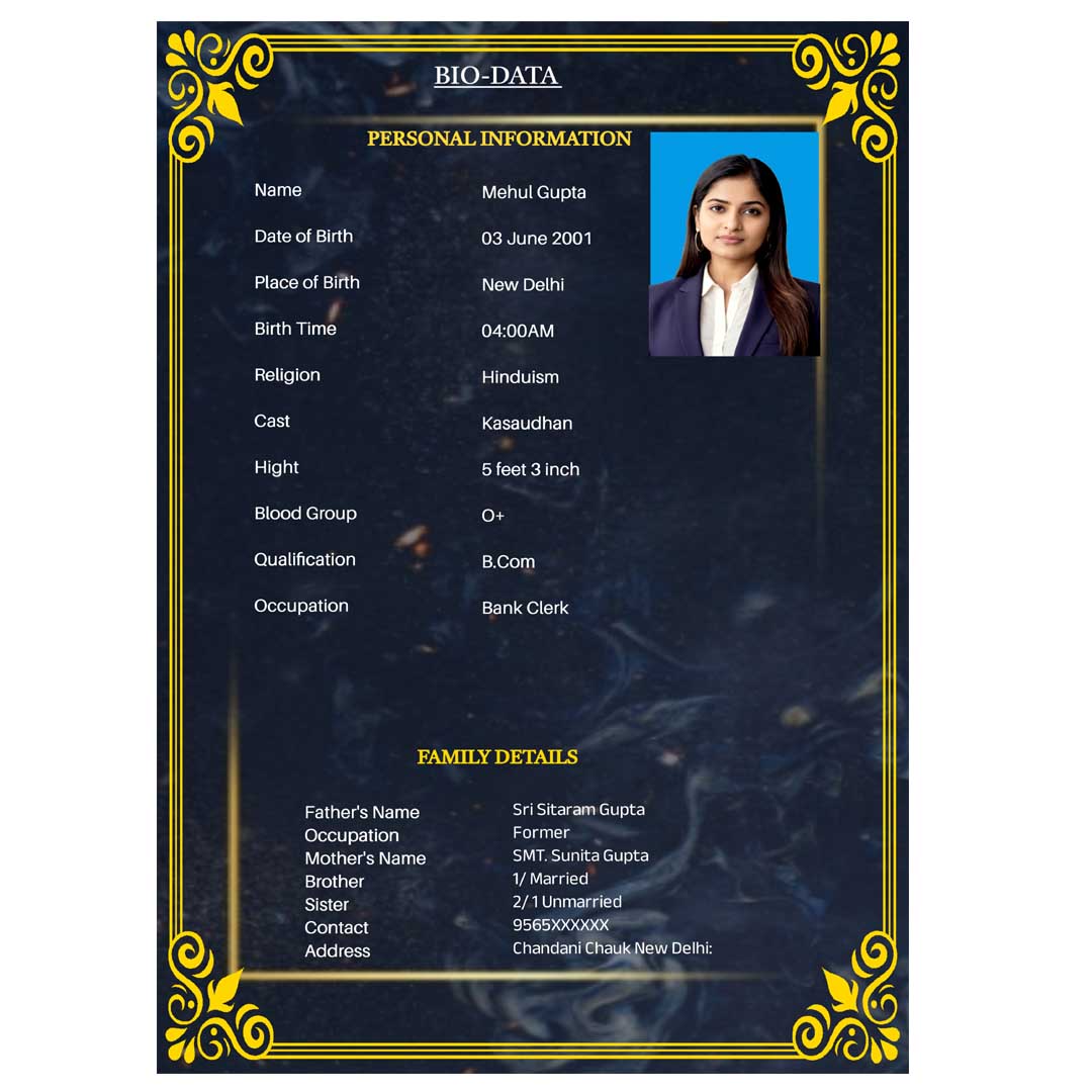 Bio Data – CSC Designer