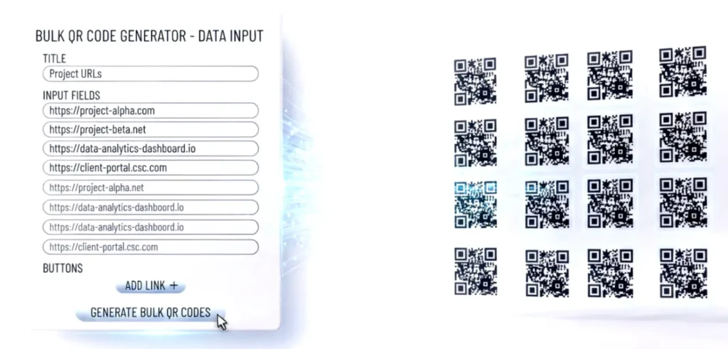 Bulk QR Code Generator by CSC Designer